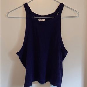 Navy blue crop top